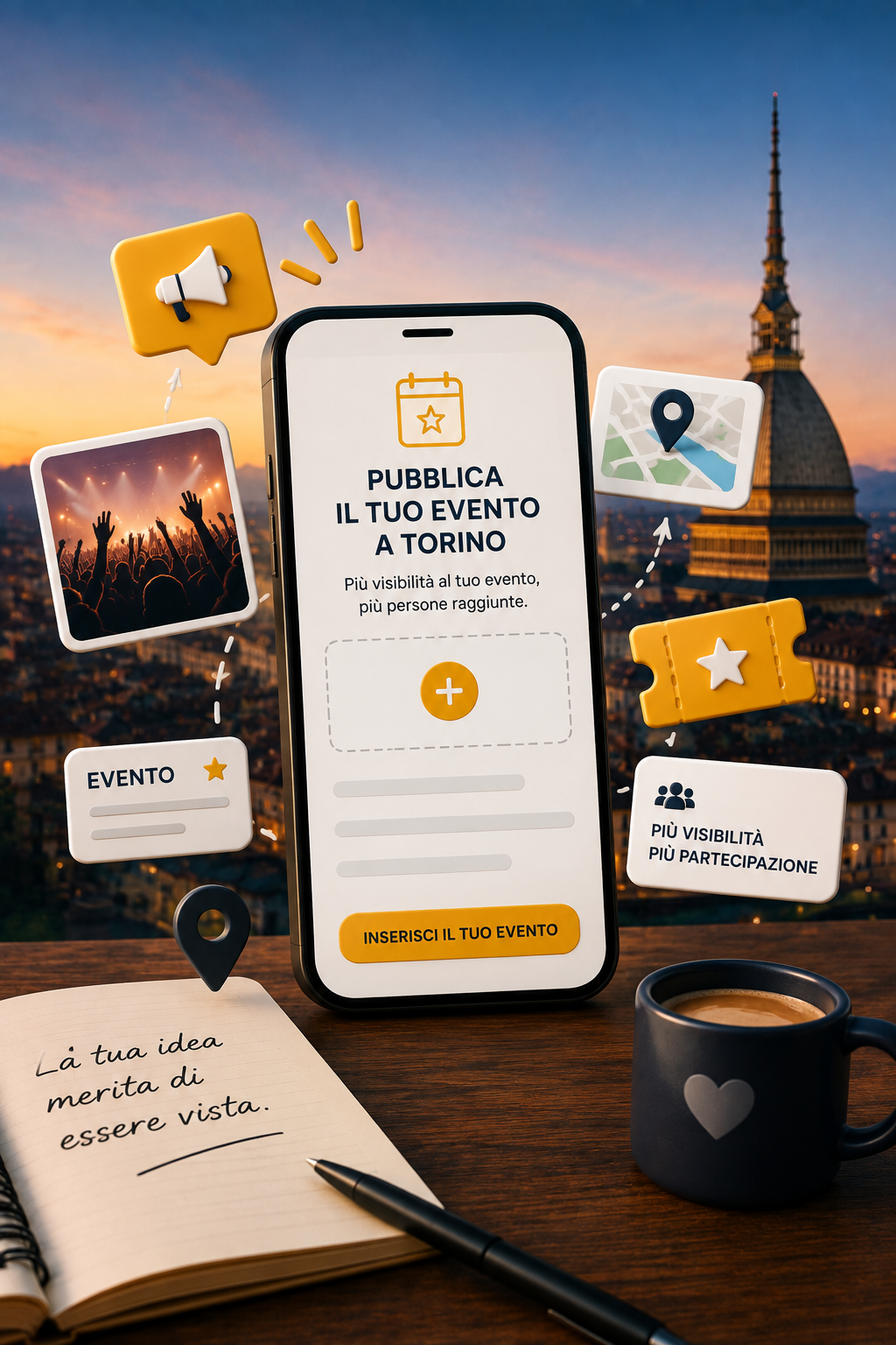Pubblica il tuo evento a Torino